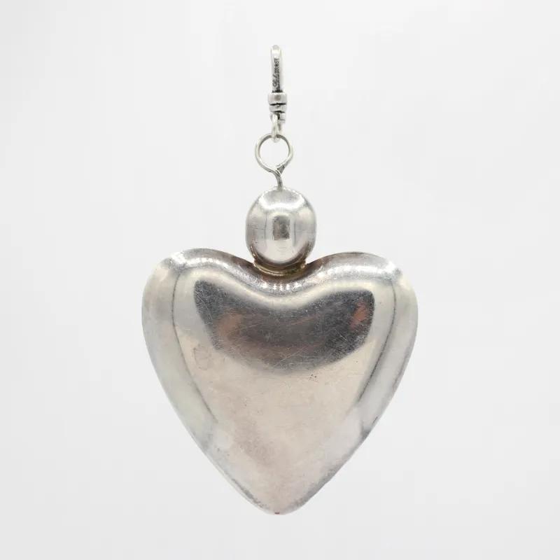 Fabulous Oversized Sterling Silver Jumbo Puffy Heart Charm sold by Lulu Frost