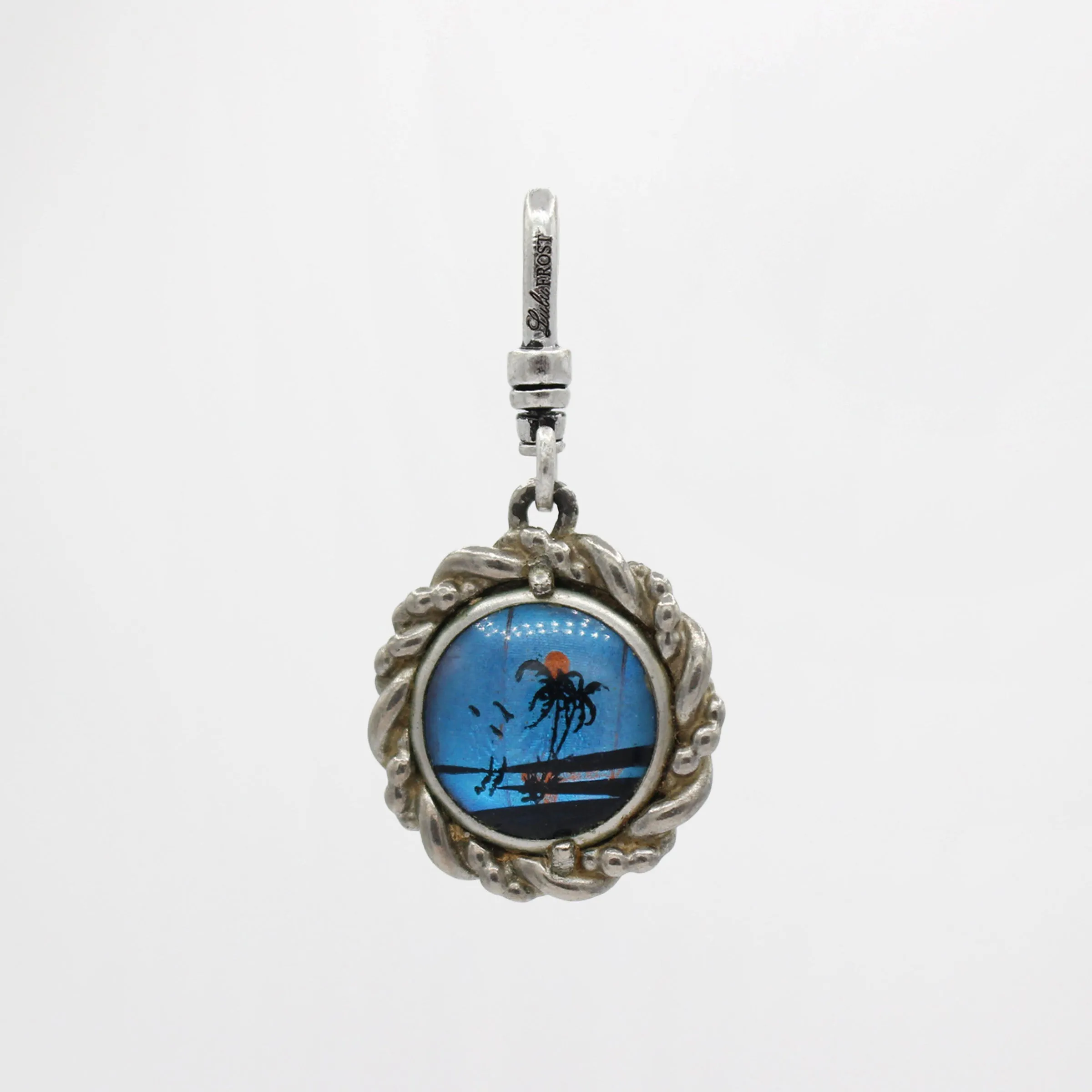 Vintage 1950's Morpho Vivid Blue Butterfly My Lady of the Island Charm sold by Lulu Frost