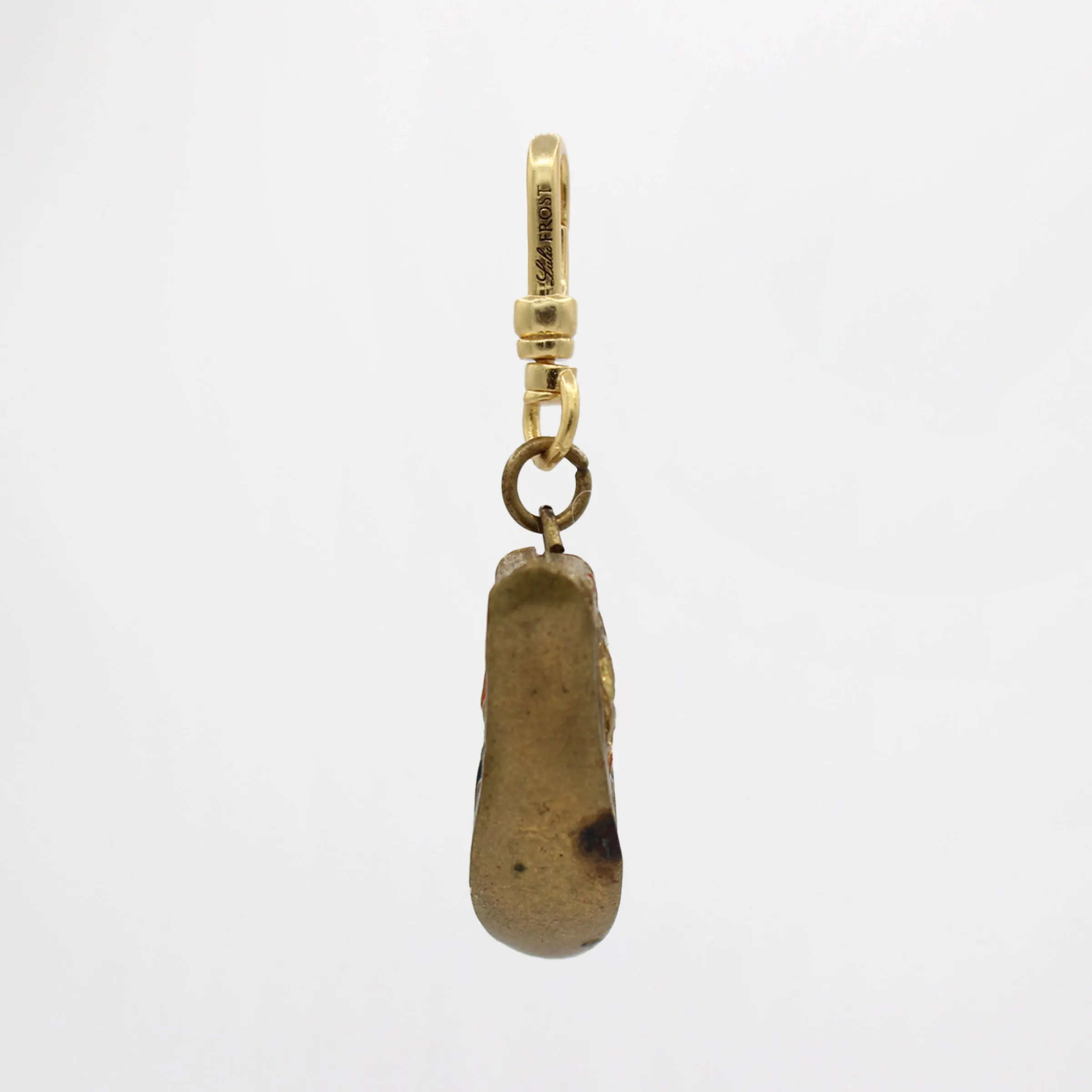 Antique Victorian Cloisonné Enamel Brass Slipper Upon Earth Charm sold by Lulu Frost product image thumbnail 3