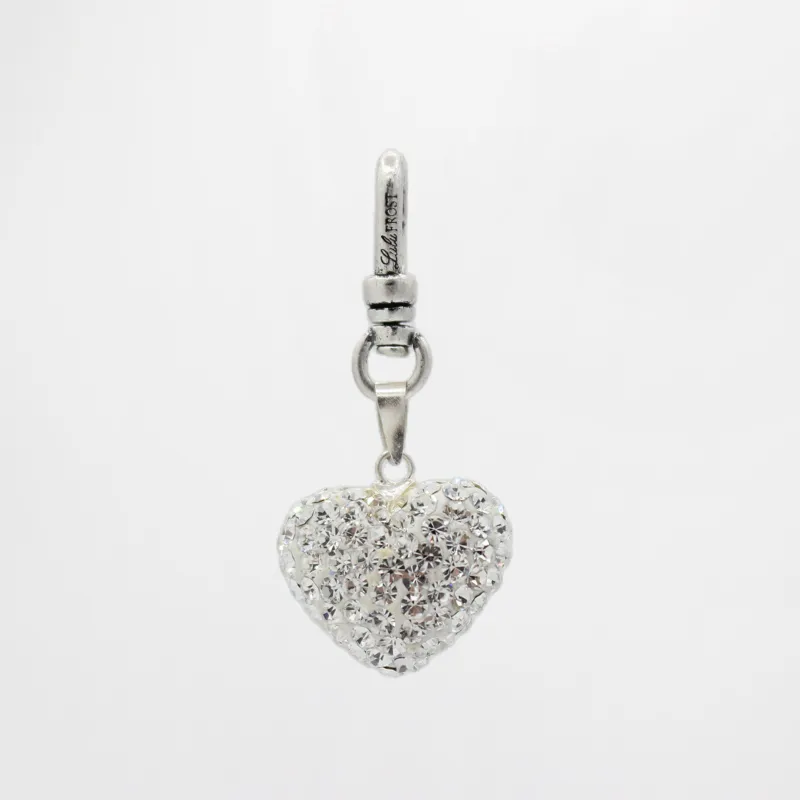 Heart of the World White Resin Crystal Heart Charm sold by Lulu Frost
