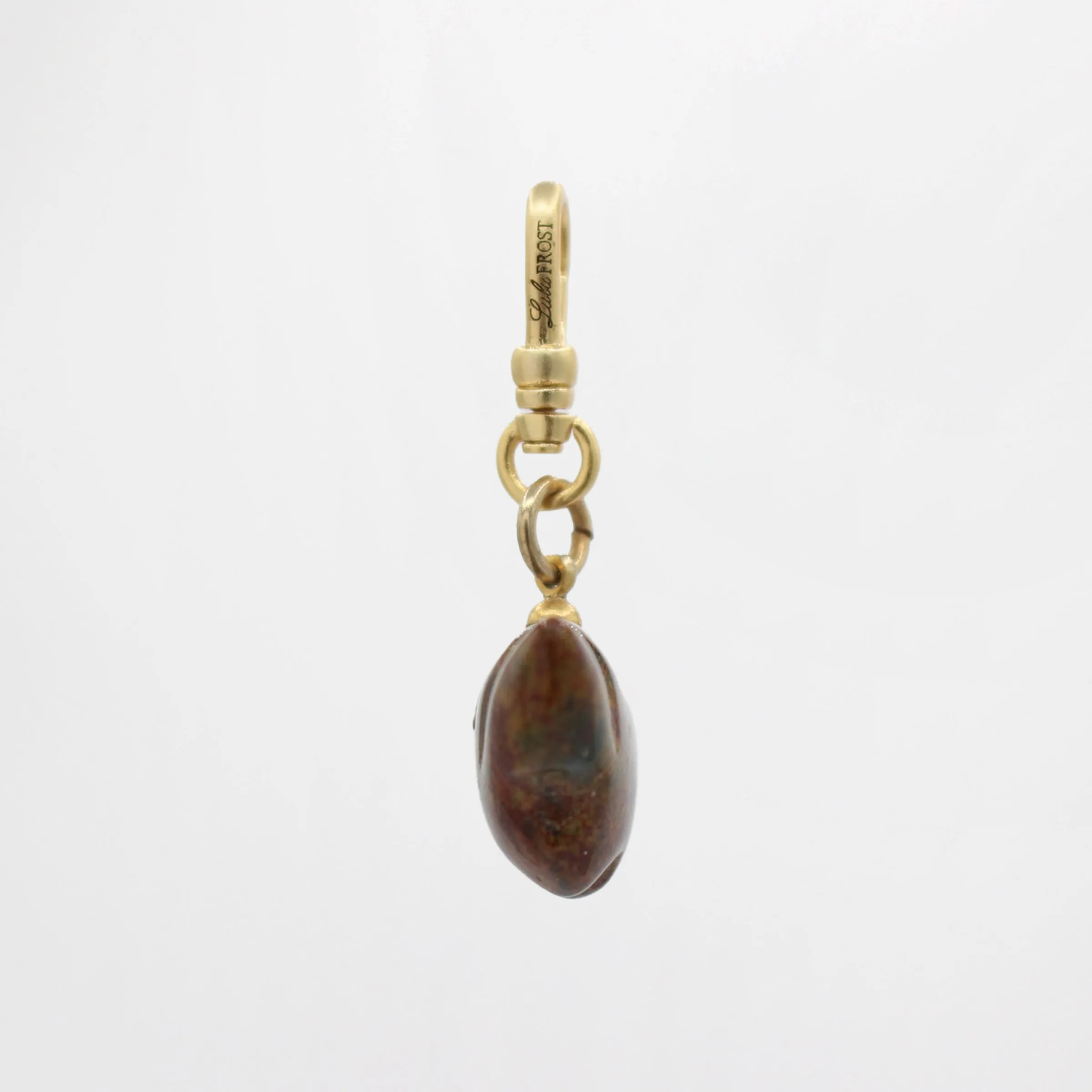 Antique Handcarved Bowing Bird Red Jasper Agate Charm sold by Lulu Frost product image thumbnail 3