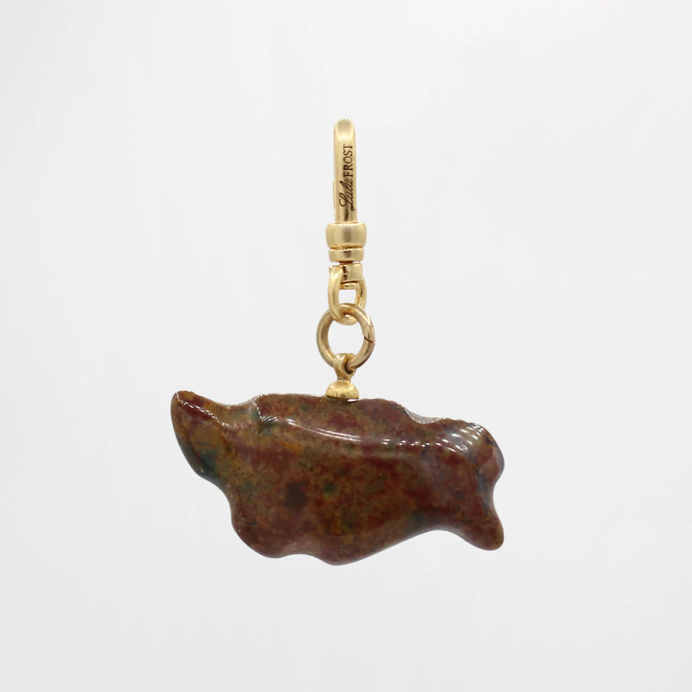 Antique Handcarved Bowing Bird Red Jasper Agate Charm sold by Lulu Frost product image thumbnail 2