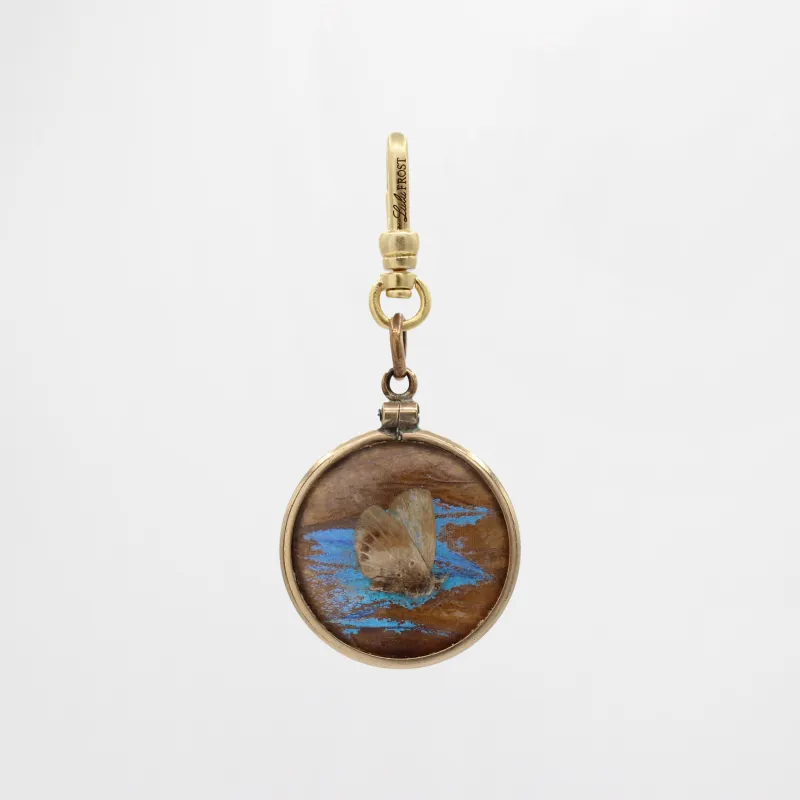 New Adventures Antique Victorian Butterfly Wing Morpho Pendant Charm sold by Lulu Frost