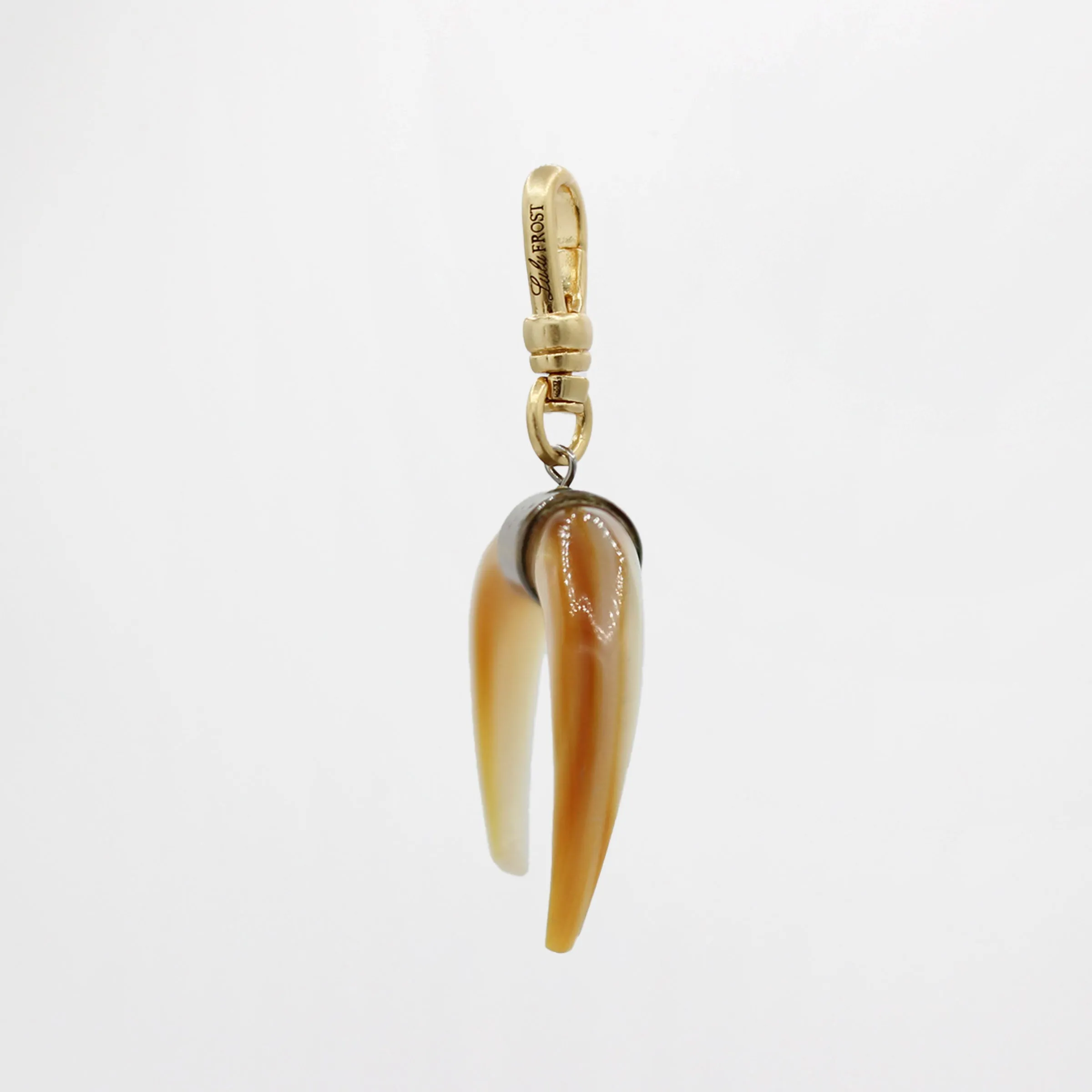 Double Carved Mother of Pearl Tusk and Evil Eye Charm sold by Lulu Frost product image thumbnail 3