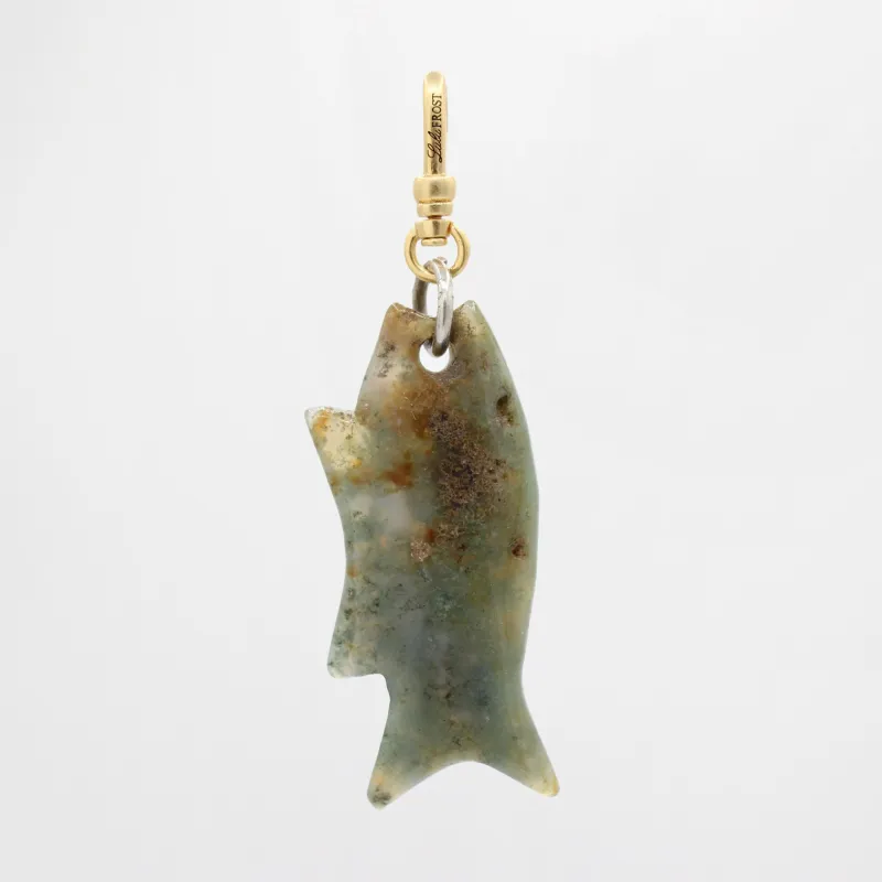 What a Catch! Cool Vintage Jadeite Fish Charm sold by Lulu Frost