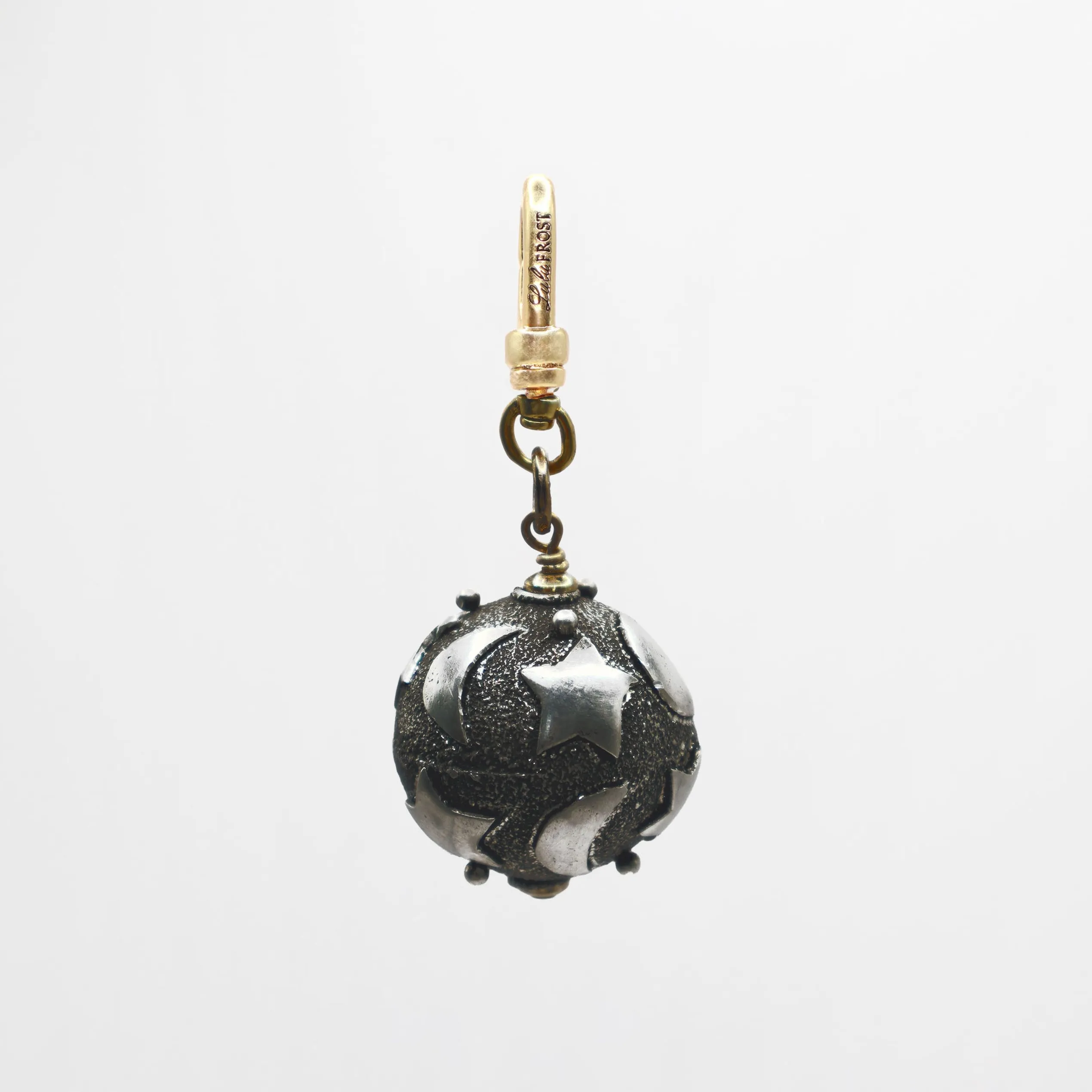 Moon and Stars Sterling Silver Orb Charm sold by Lulu Frost product image thumbnail 2