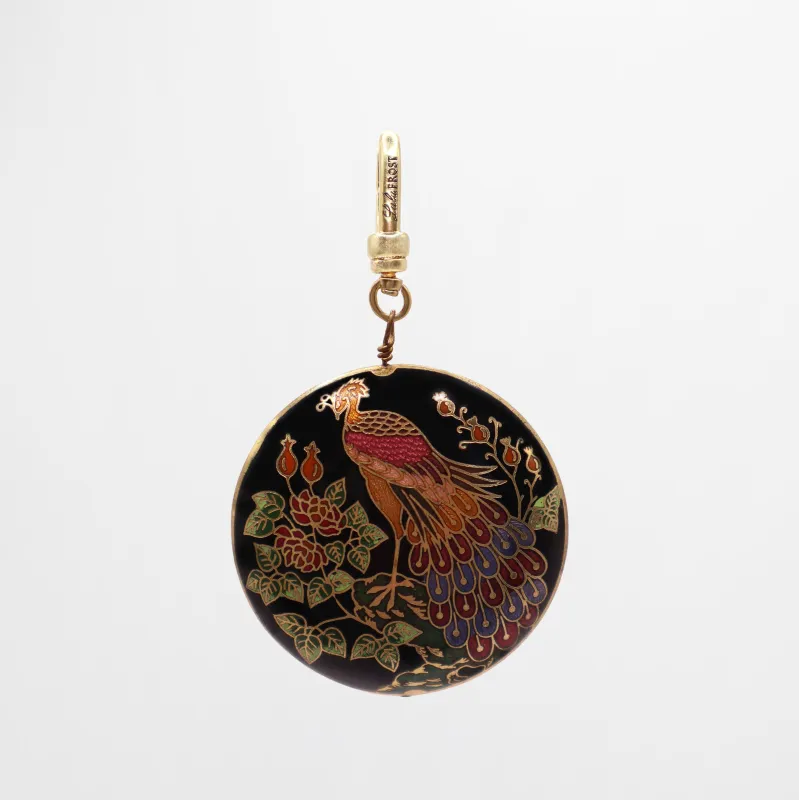 Proud as A Peacock Vintage Cloisonne Pendant Charm sold by Lulu Frost