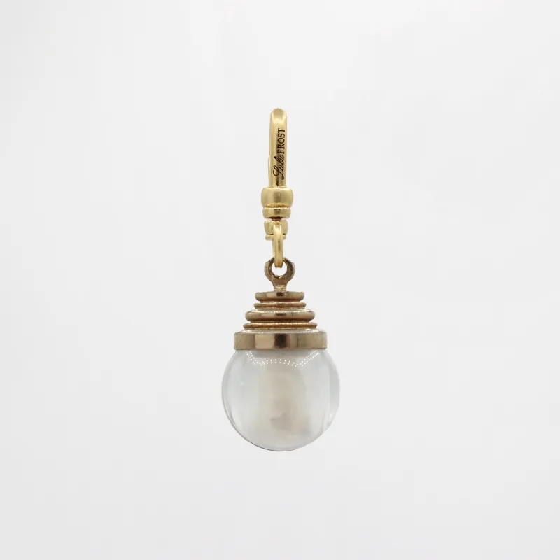 Crushed Opal in the Round Lucite Globe 10 Karat Deco Charm sold by Lulu Frost