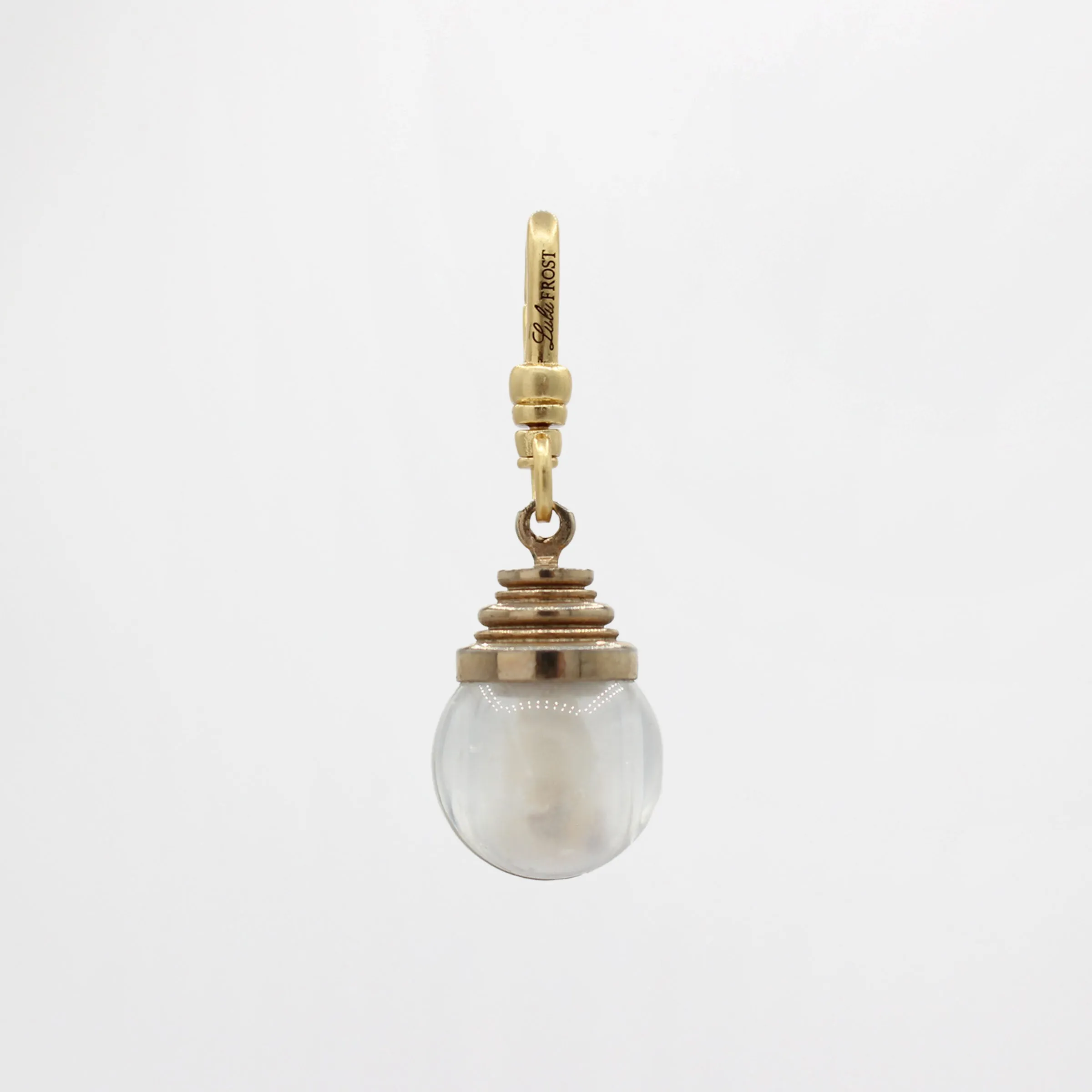 Crushed Opal in the Round Lucite Globe 10 Karat Deco Charm sold by Lulu Frost