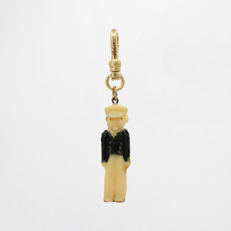 Ship's Ahoy Vintage 1940's Cracker Jack Sailor Charm sold by Lulu Frost