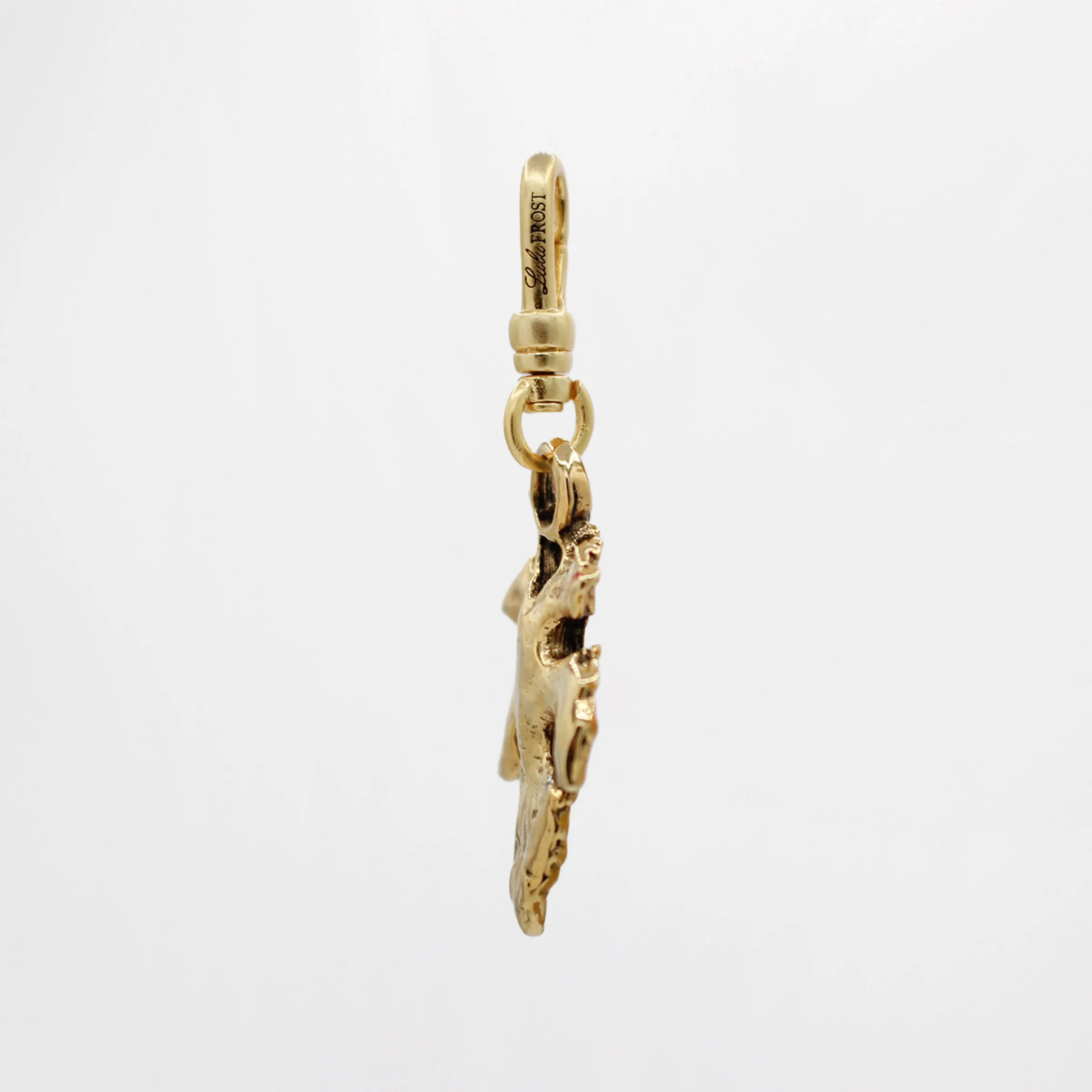 Turn Over a New Leaf Saffron Vintage Enamel Charm sold by Lulu Frost product image thumbnail 3