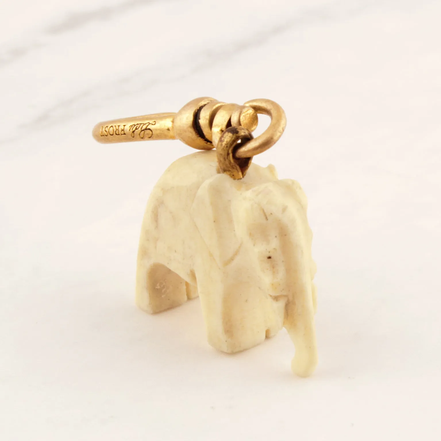 Antique Carved Bone Elephant sold by Lulu Frost product image thumbnail 2