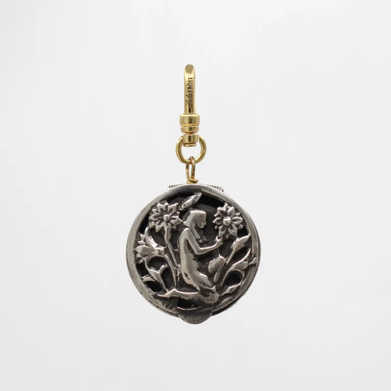 Open & Shut Sterling Silver Maiden With Blooms Treasure Box Locket Charm sold by Lulu Frost