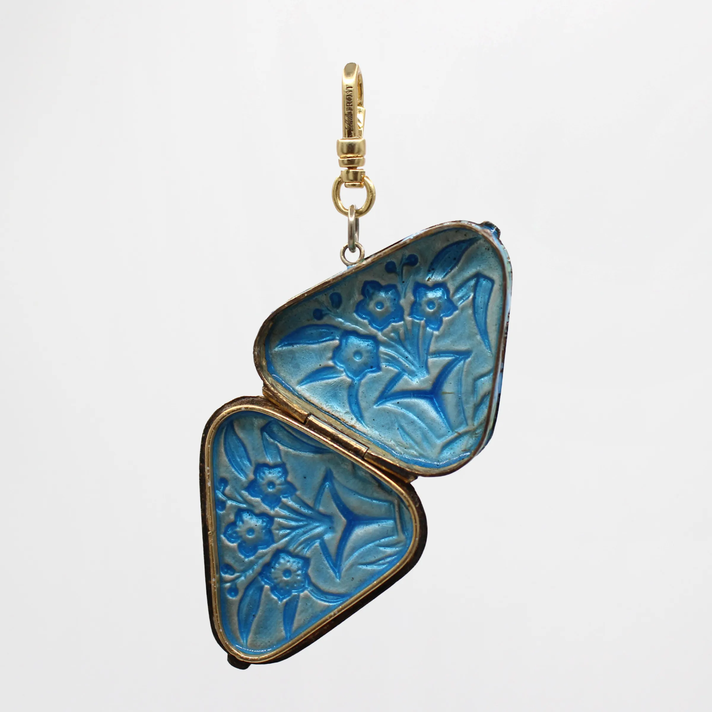 Vibrant Antique Chinese Cloisonné Sterling Silver Enamel Pique Box Charm sold by Lulu Frost product image thumbnail 4