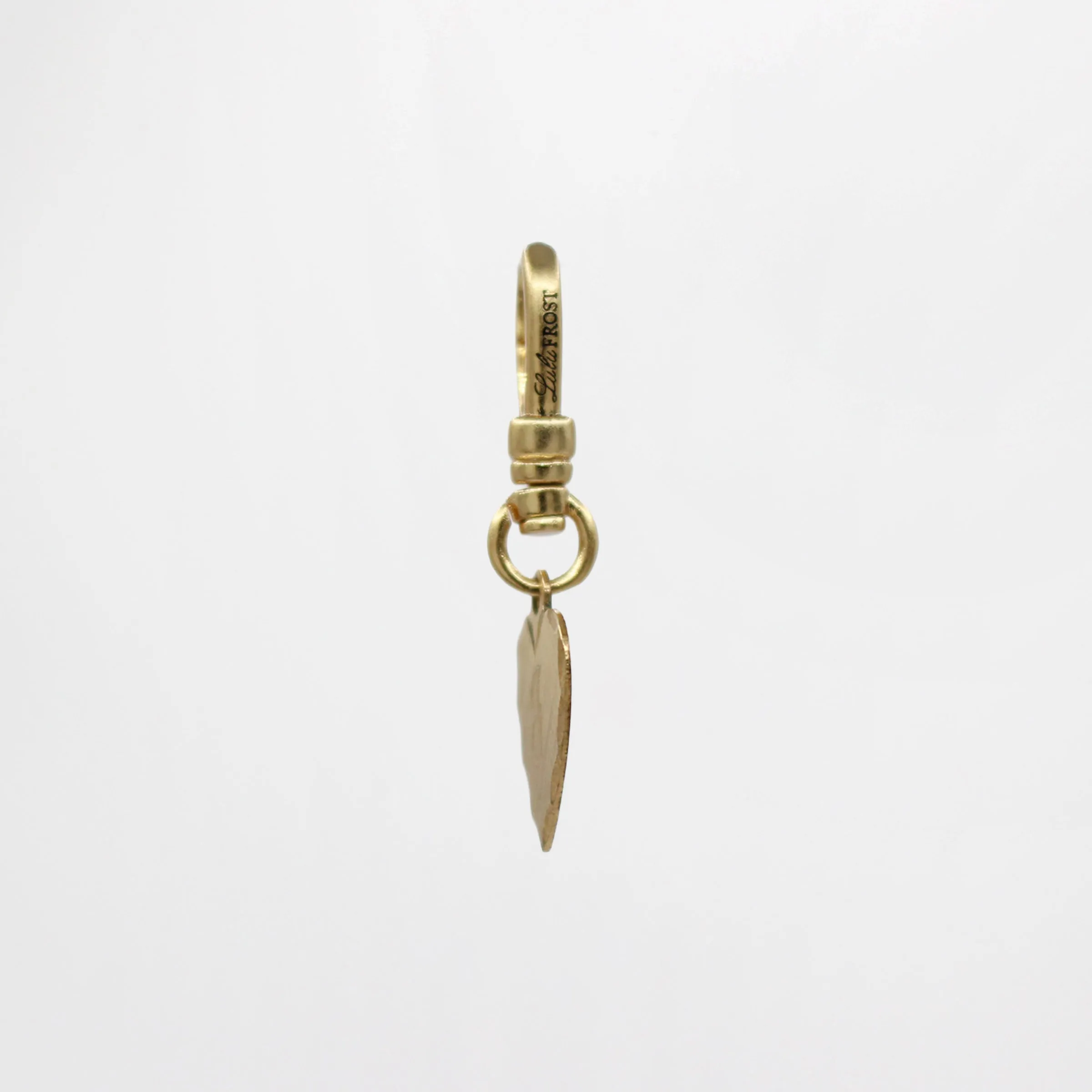 Vintage Heart Script "J" Engraved Heart 1950's 14kt Goldfilled Charm sold by Lulu Frost product image thumbnail 3