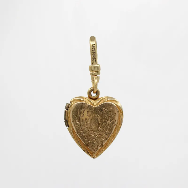 Vintage Chic 10 Karat Goldfilled Open & Shut Classic Heart Locket sold by Lulu Frost