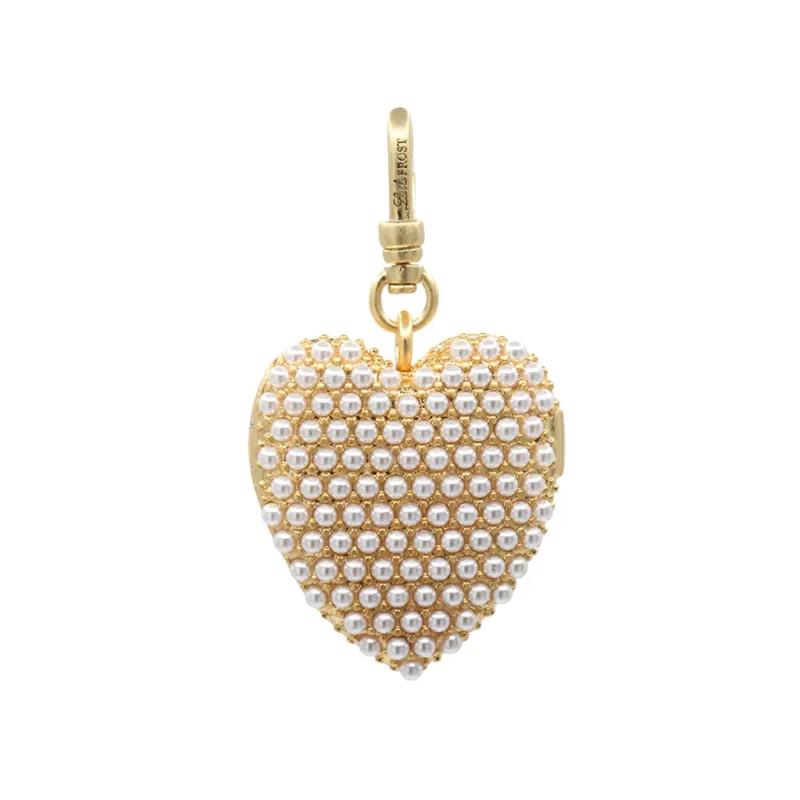 Studded Pearl Heart Locket Charm sold by Lulu Frost