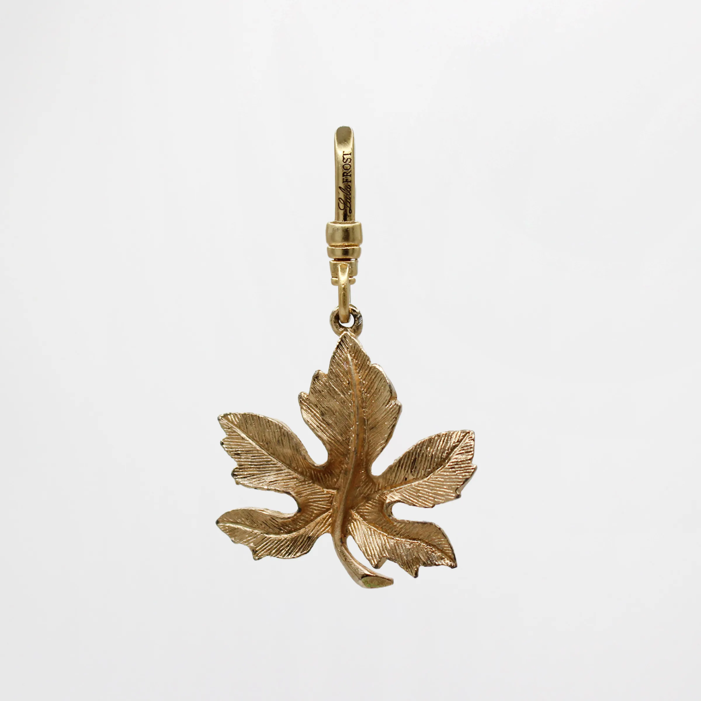 Summer Leaves on the Breeze Vintage Gilt Metal Maple Rajni Charm sold by Lulu Frost
