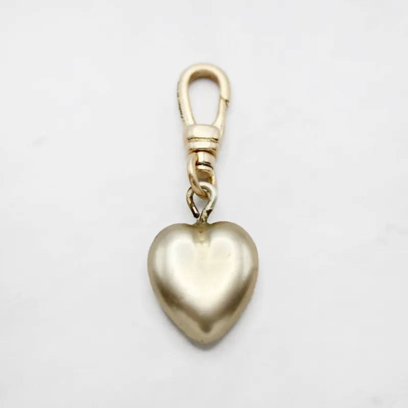 Pearlized Resin Vint-Antique 1930's Puffy Heart Charm sold by Lulu Frost