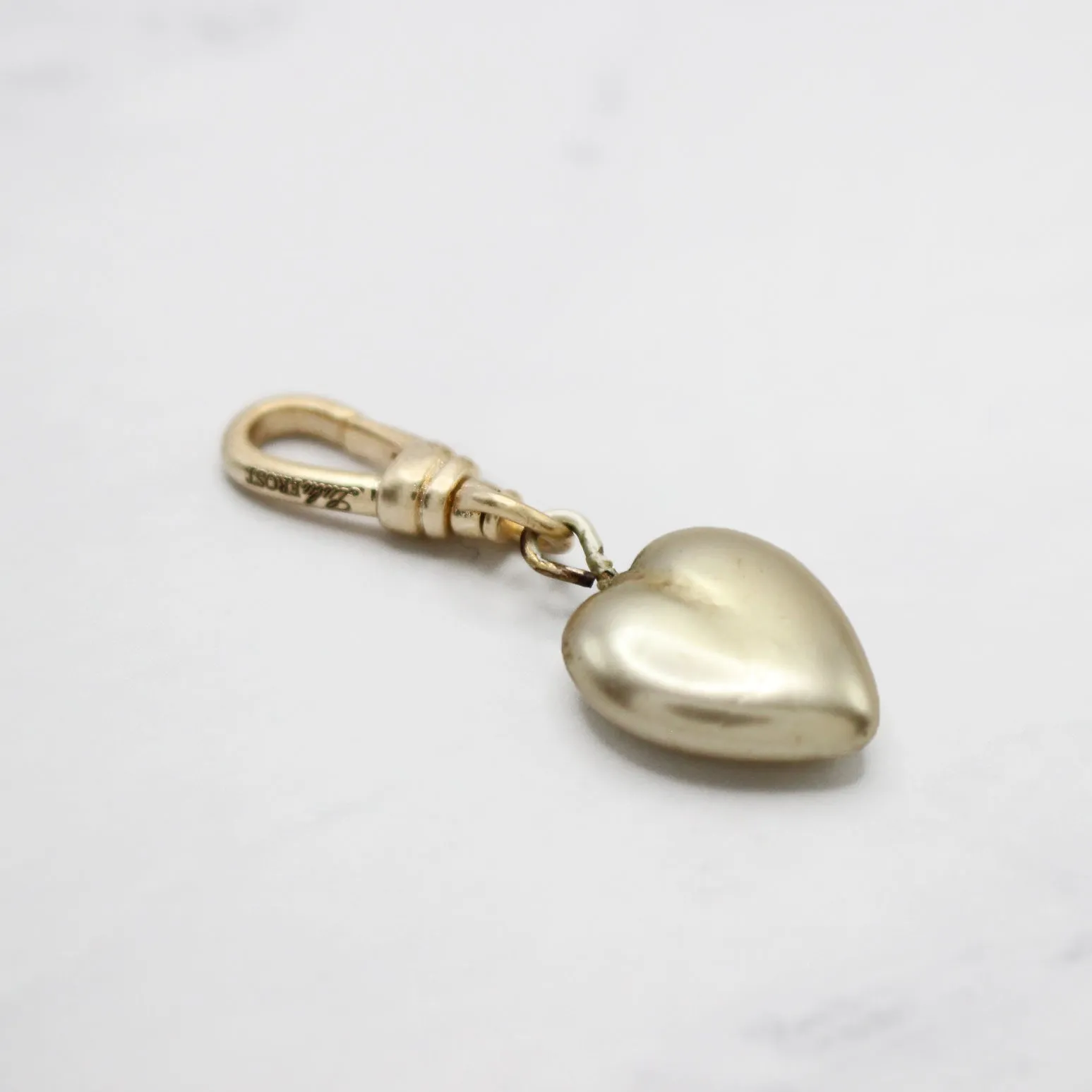 Pearlized Resin Vint-Antique 1930's Puffy Heart Charm sold by Lulu Frost product image thumbnail 2