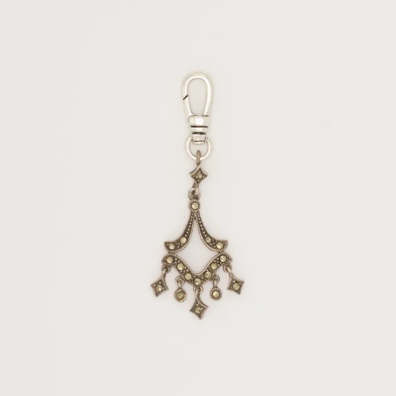 Antique Sterling Silver and Marcasite Stones Chandelier Charm made by Lulu Frost