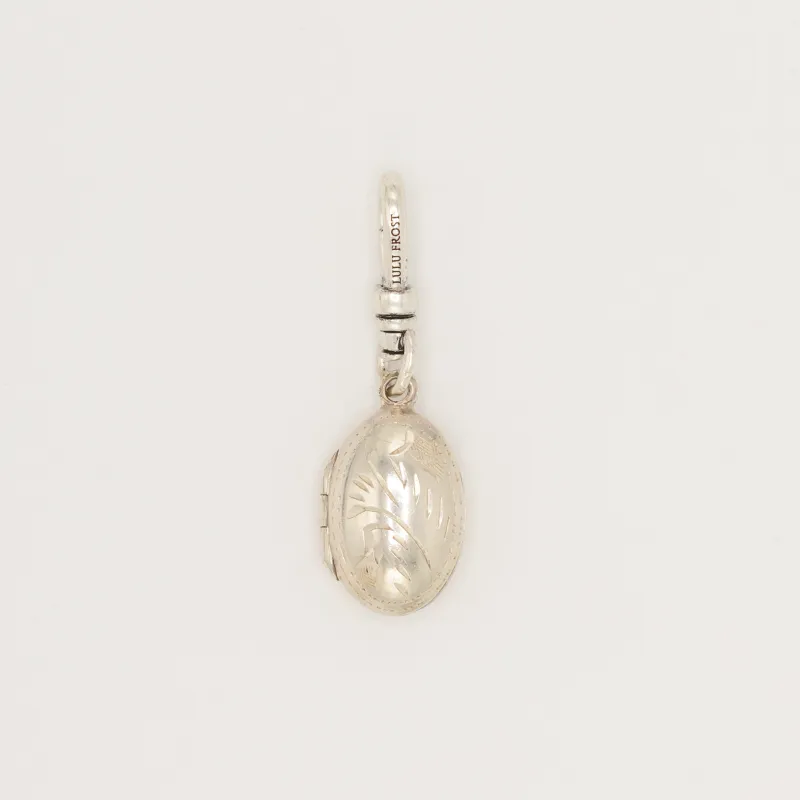 Vintage Sterling Silver Oval Locket Charm sold by Lulu Frost