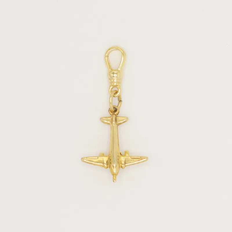 Vintage 1950's 14 Karat Gold Vermeille Mechanical Plane Charm sold by Lulu Frost