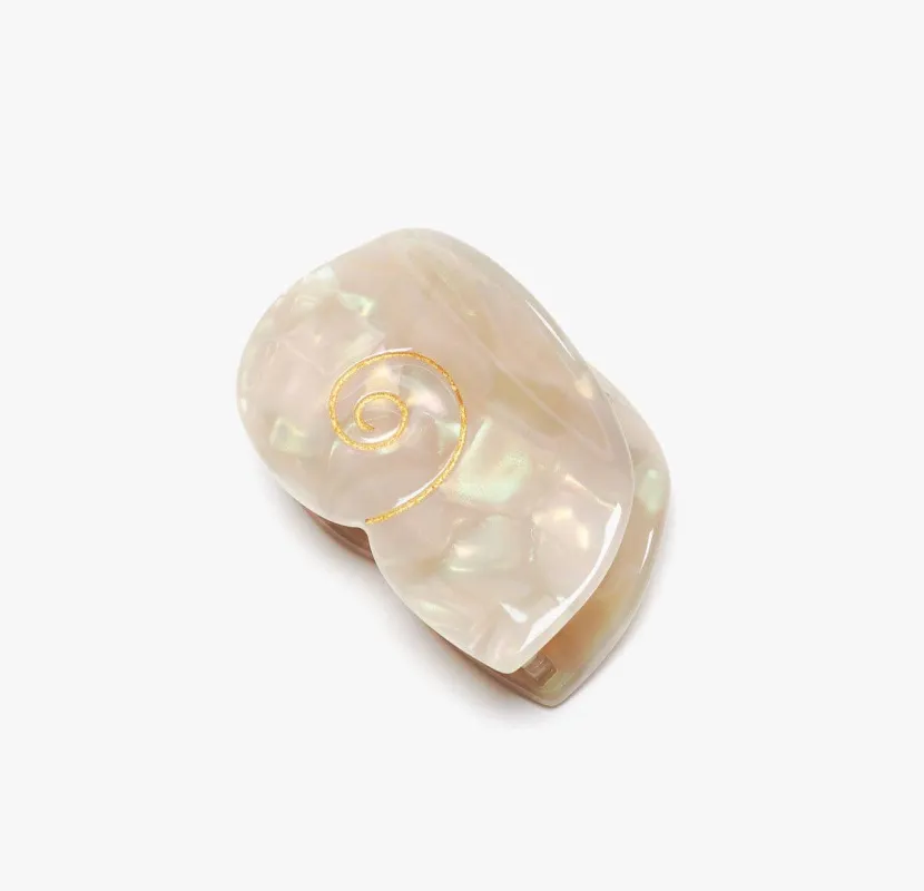 Siren Sea Shell Opal Acetate Mini Hair Claw for a Mermaid sold by Lulu Frost