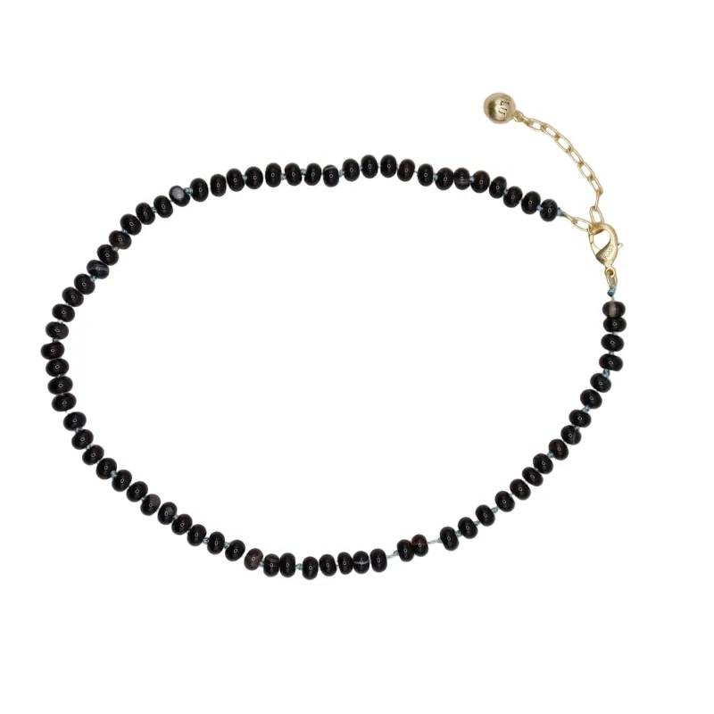 The Althea Banded Agate Necklace sold by Lulu Frost