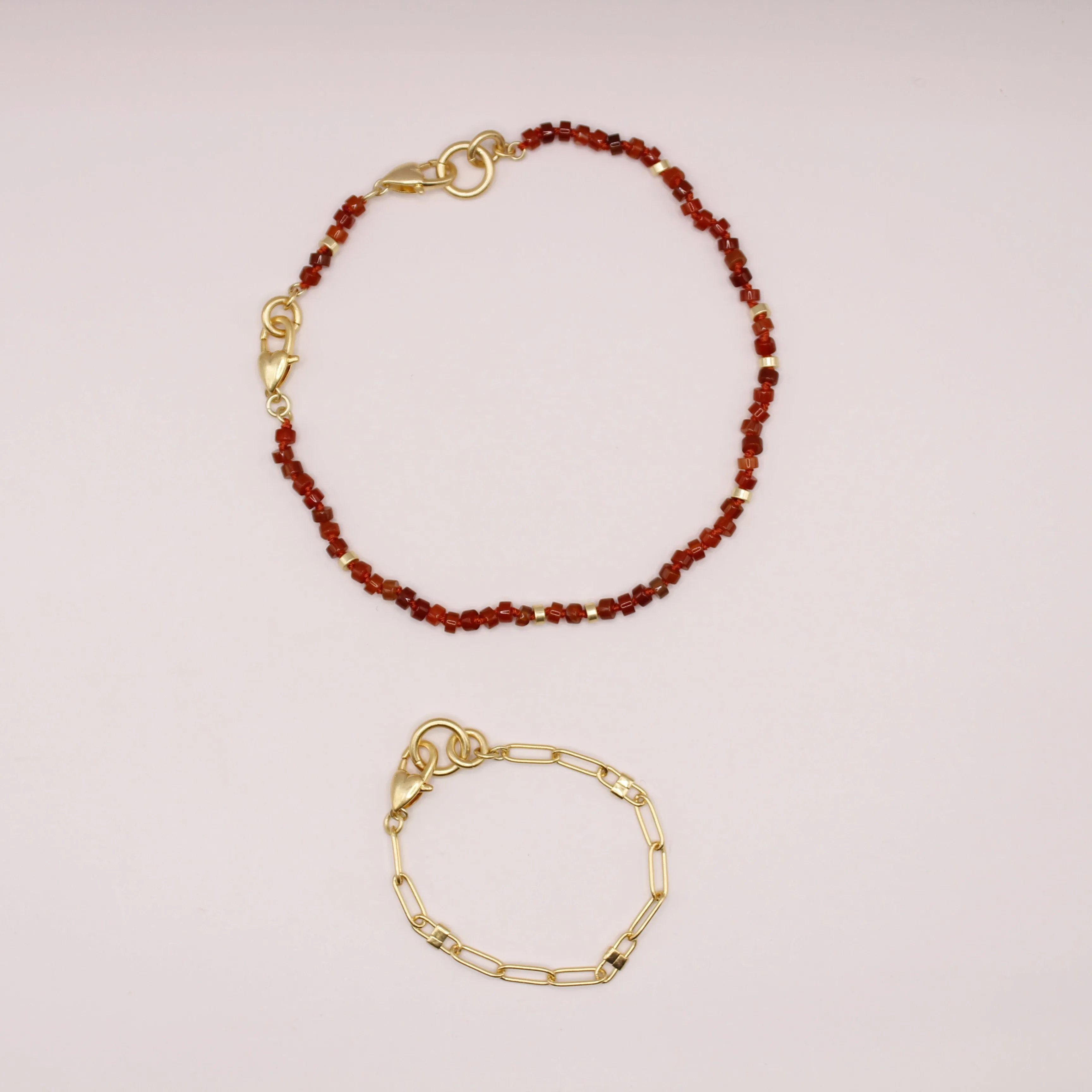 The Convertible Carnelian Necklace/Bracelet Set sold by Lulu Frost product image thumbnail 2