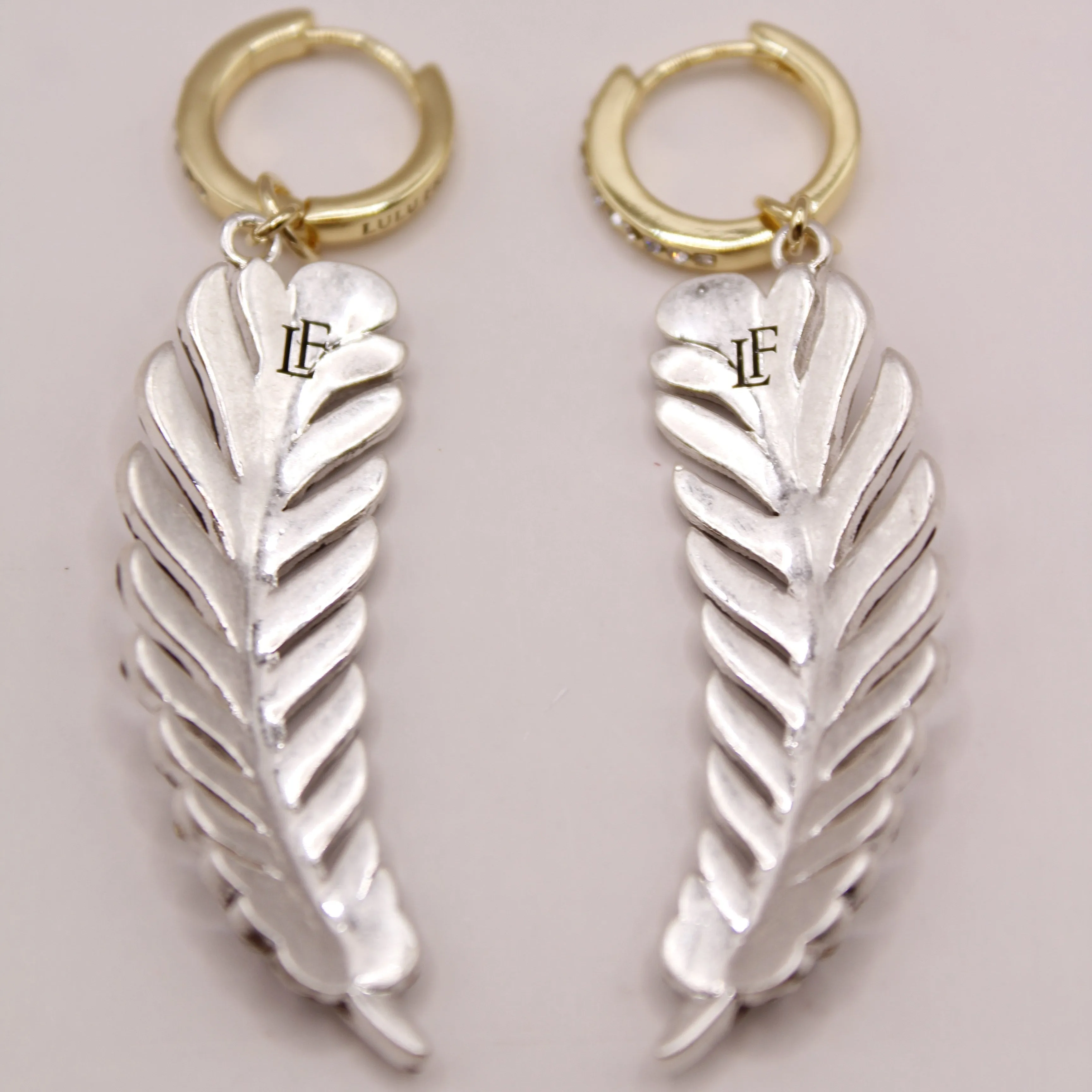 The Angel Feather Convertible Huggie Hoop sold by Lulu Frost product image thumbnail 5