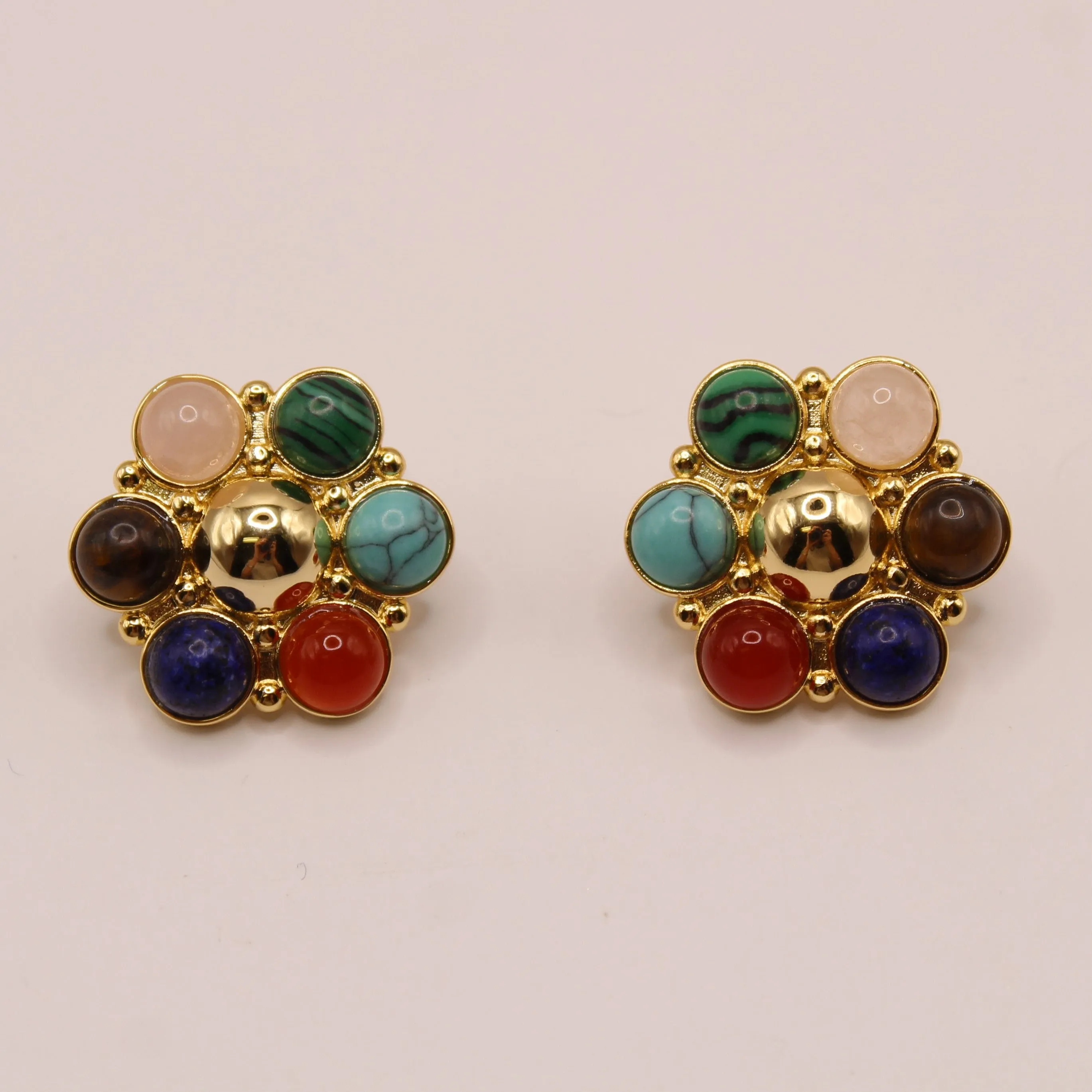The Diana Gemstone Stud Earrings sold by Lulu Frost product image thumbnail 4