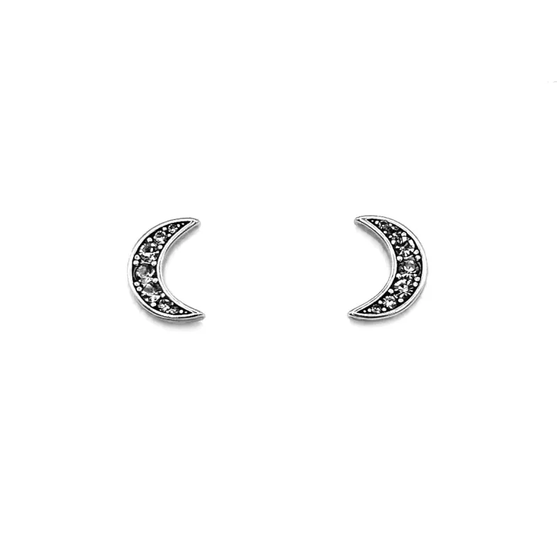 Crescent Moon Studs made by Lulu Frost