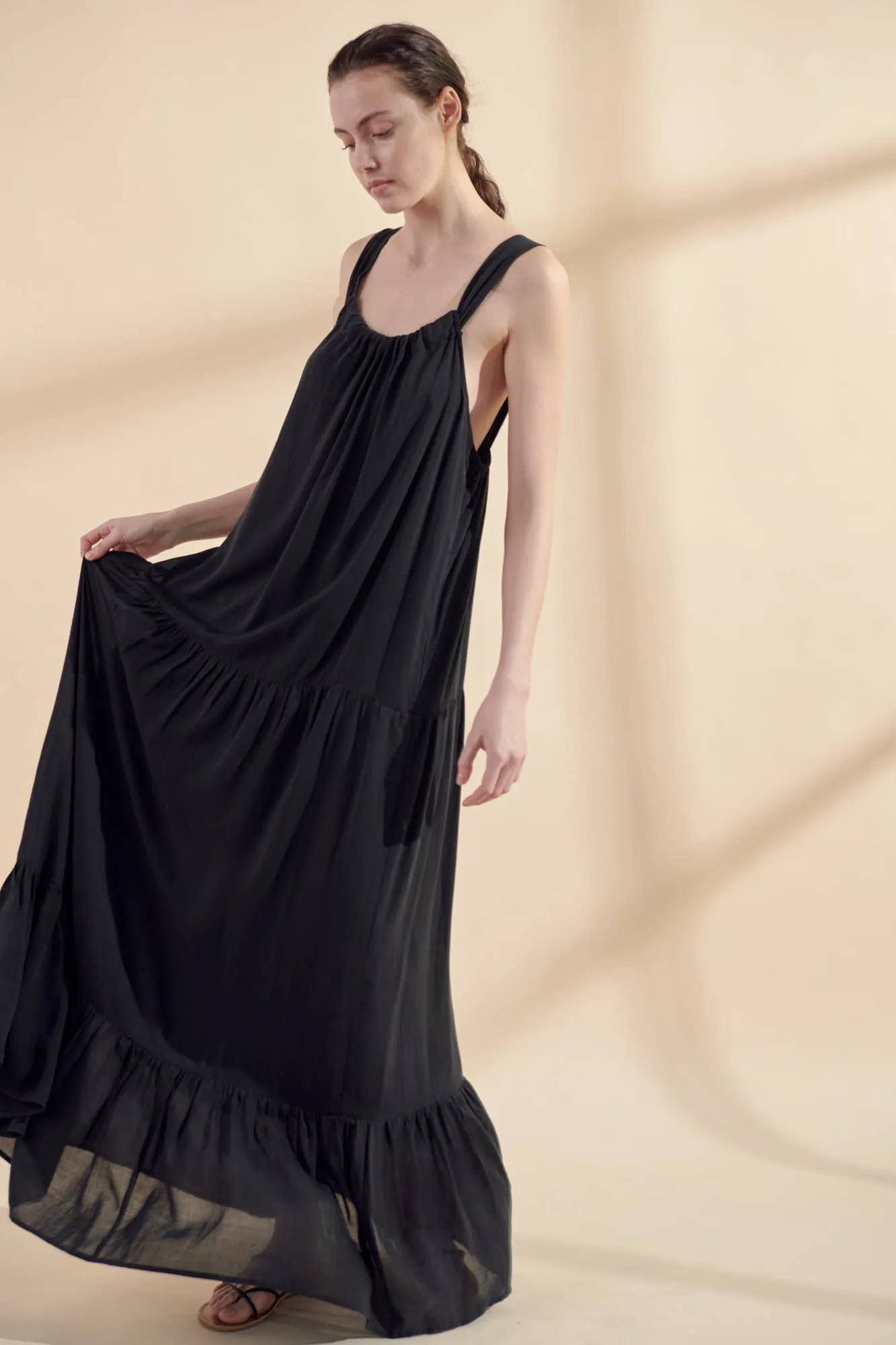 Tiered cami maxi dress sold by Lulu Frost product image thumbnail 2