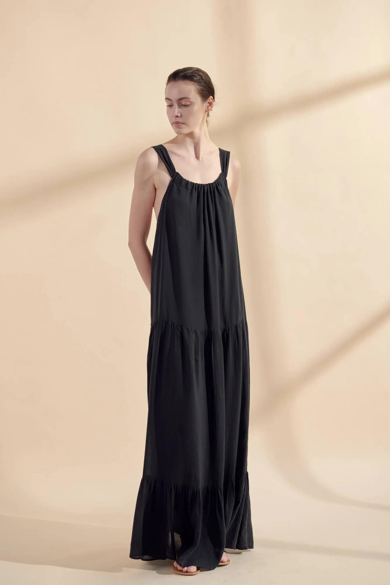 Tiered cami maxi dress sold by Lulu Frost product image thumbnail 4