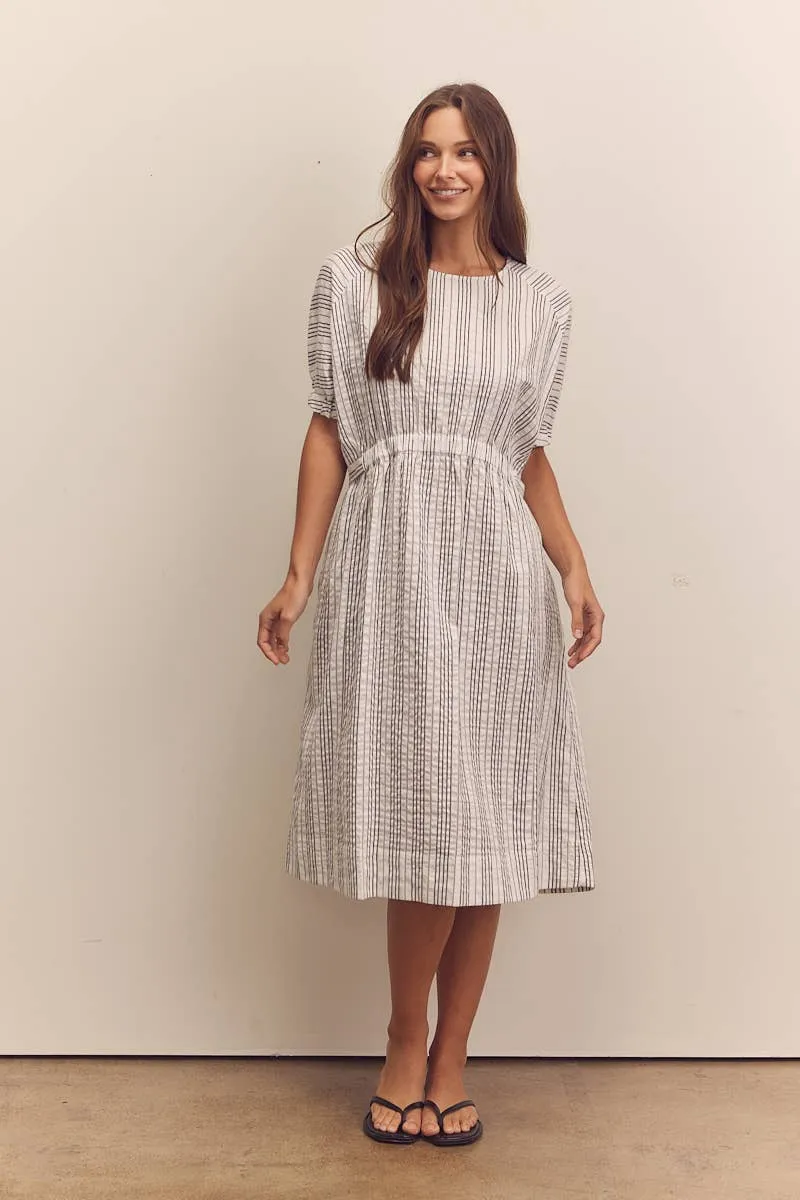 Waist shirring midi dress sold by Lulu Frost