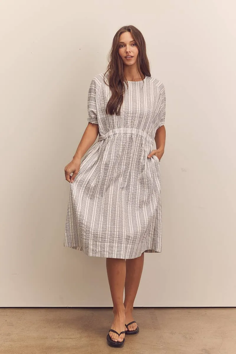 Waist shirring midi dress sold by Lulu Frost product image thumbnail 2
