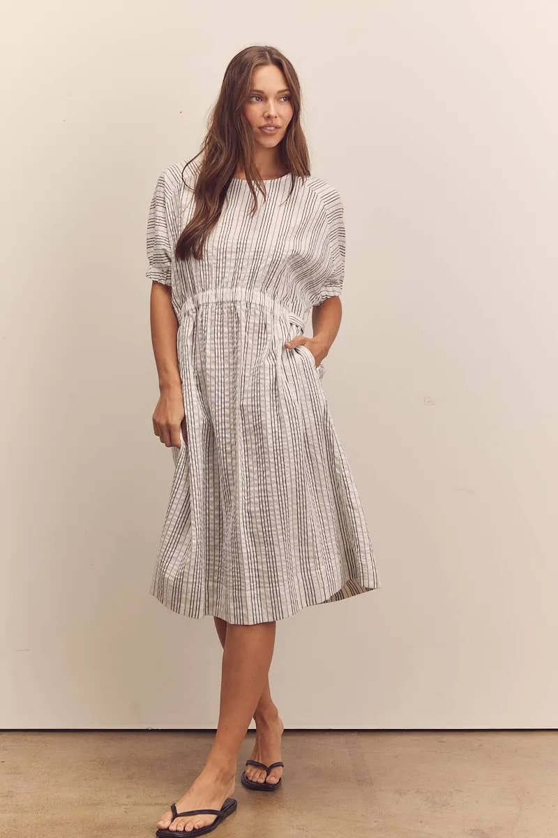Waist shirring midi dress sold by Lulu Frost product image thumbnail 3
