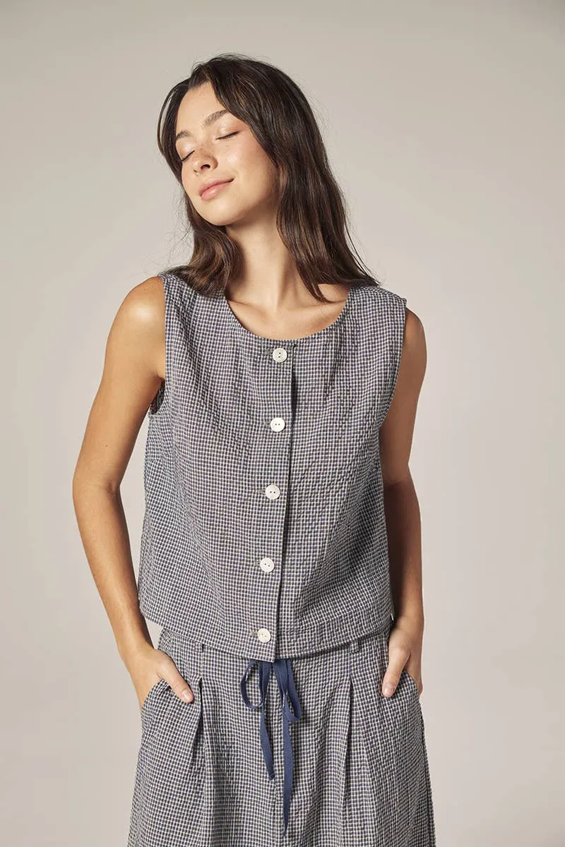Plaid button down top sold by Lulu Frost product image thumbnail 4