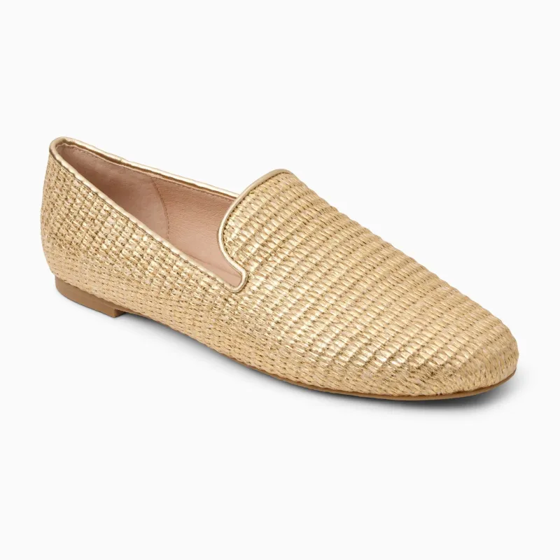 Jack Rogers Bradley Loafer - Metallic Raffia made by Jack Rogers