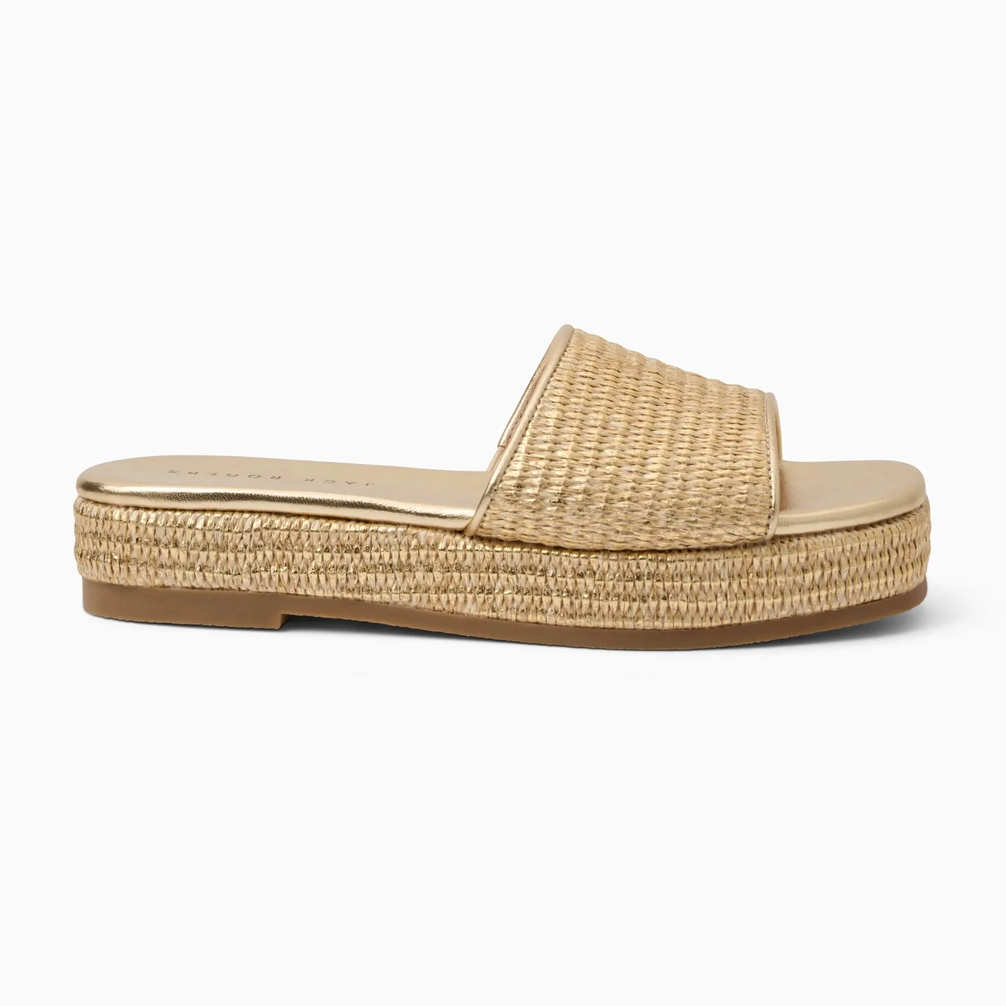 Jack Rogers Bay Flatform - Metallic Raffia sold by Lulu Frost product image thumbnail 2