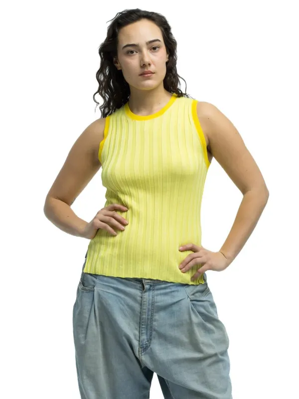 Eolas Francesca Ribbed tank made by Lulu Frost