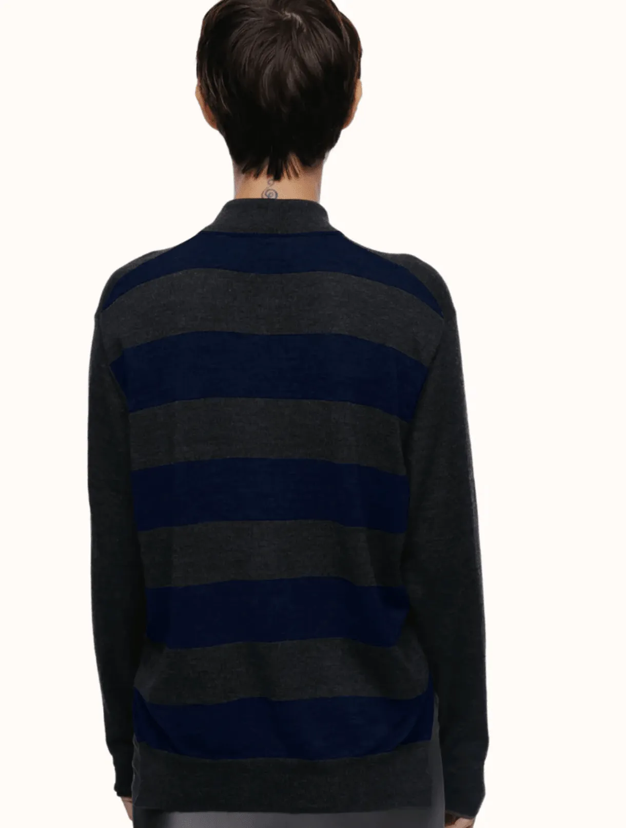 Eolas Black Cass Polo in Extra Fine Merino Wool sold by Lulu Frost product image thumbnail 3