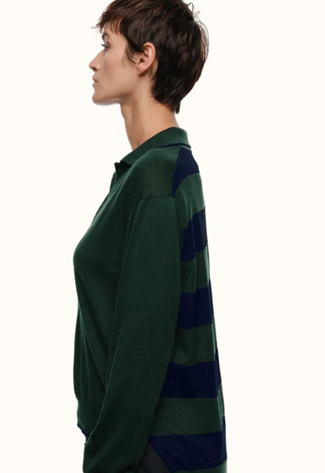 Cass Polo in Extra Fine Merino Wool sold by Lulu Frost product image thumbnail 3