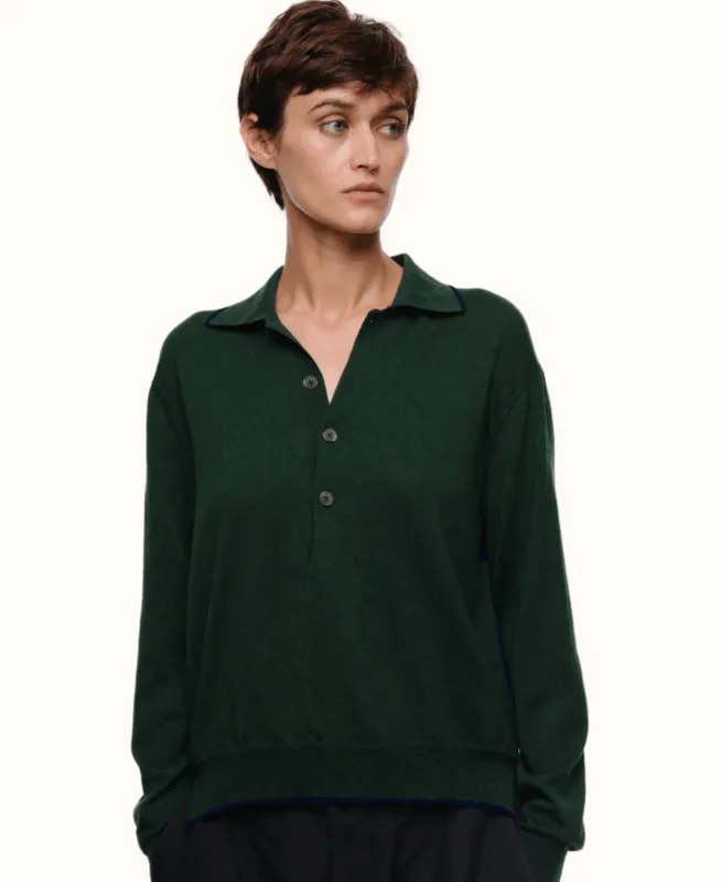 Cass Polo in Extra Fine Merino Wool made by Lulu Frost
