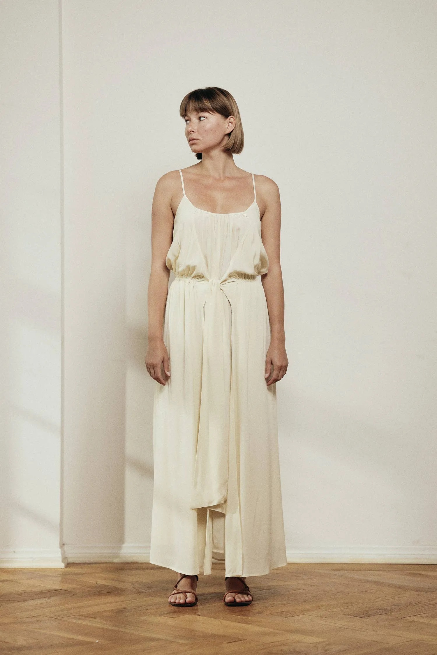Amente Front Tie Slip Maxi Dress sold by Lulu Frost