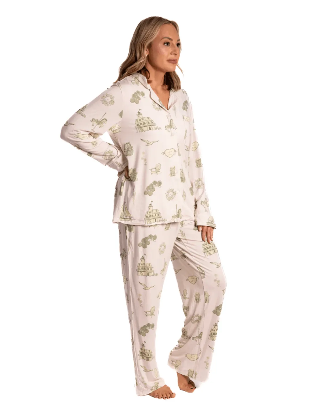 Oyster and Arrow - North Fork Women's Pajama Set sold by Lulu Frost product image thumbnail 2