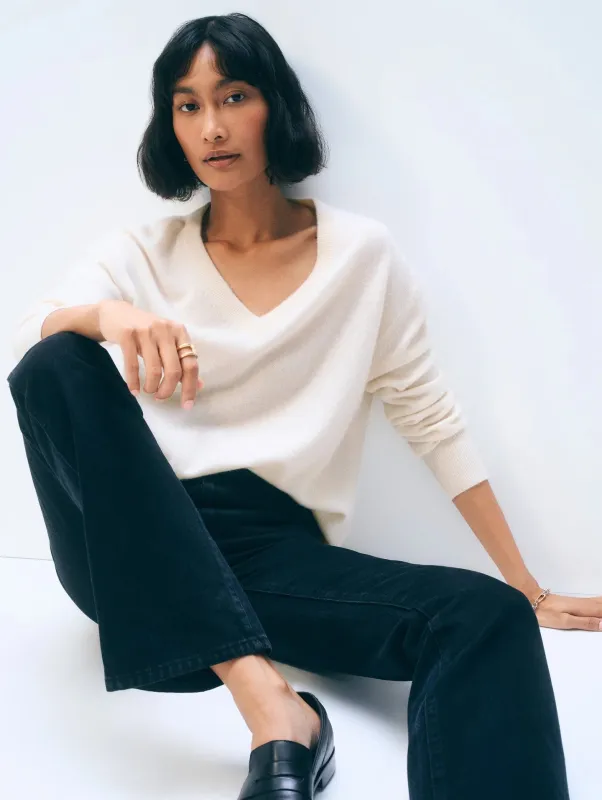White & Warren Cashmere V Neck made by White + Warren