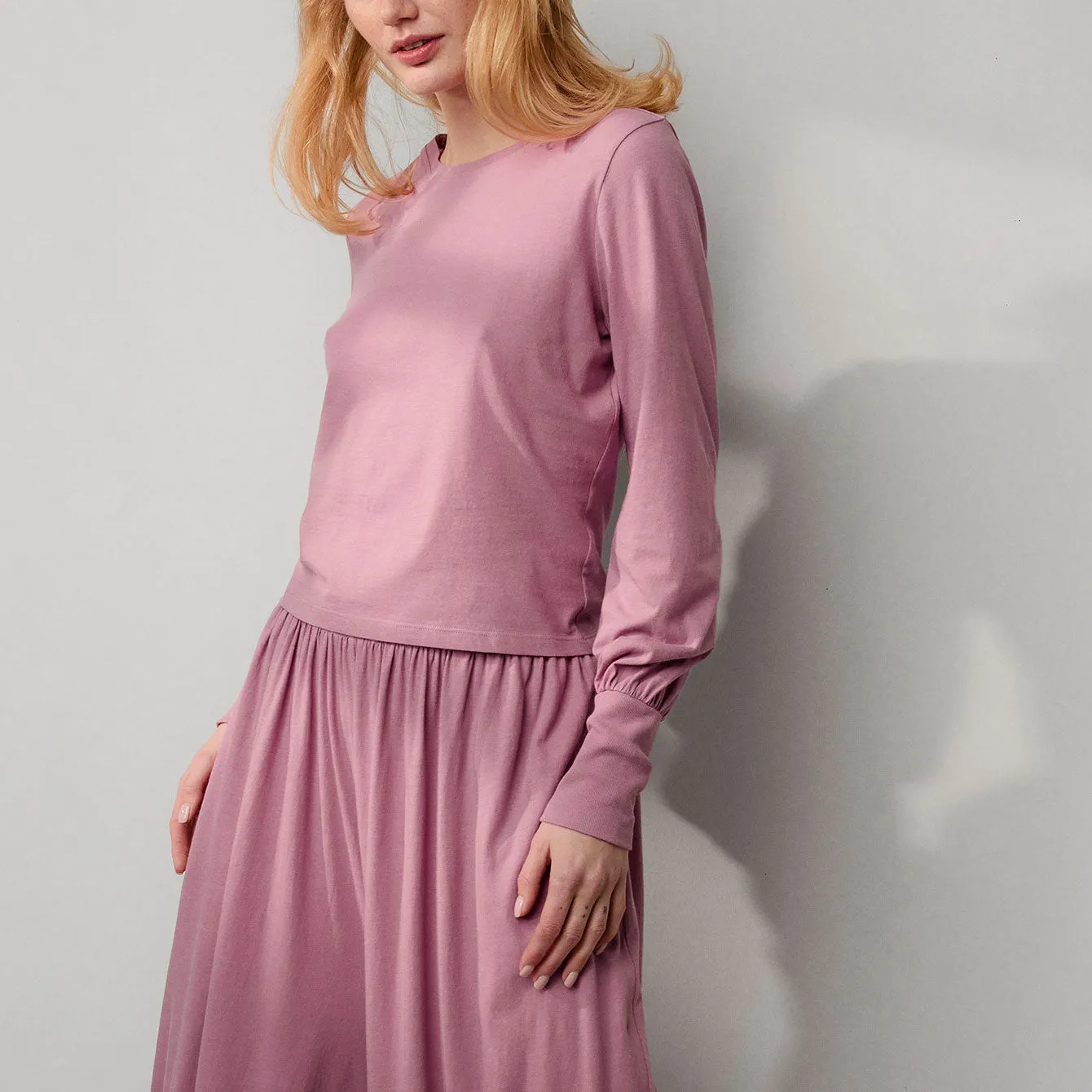 Organic Pima Crew Neck Long Sleeve sold by lunya