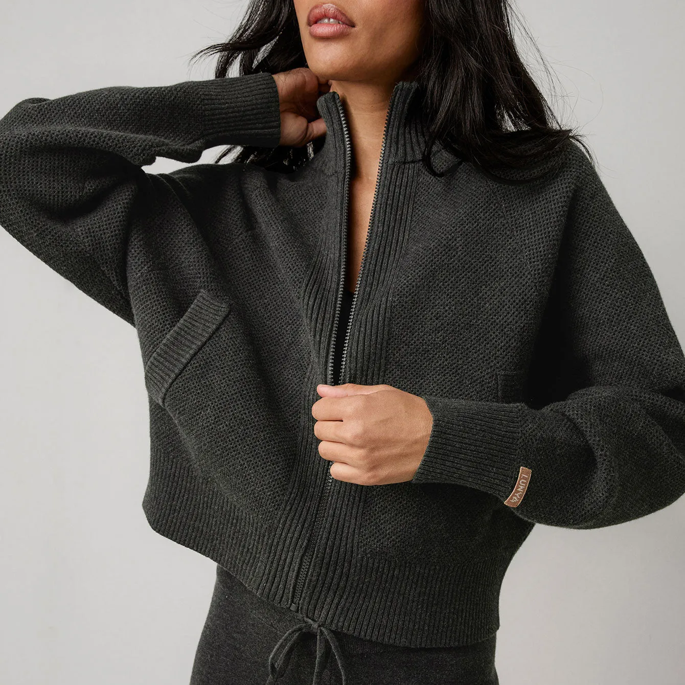 Cottonsilk™ Bomber Zip Up sold by lunya